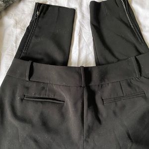 Tapered pants with side zipper at ankle